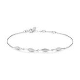 Dusk Divas Silver Multi Diamond Shape Pave Bracelet